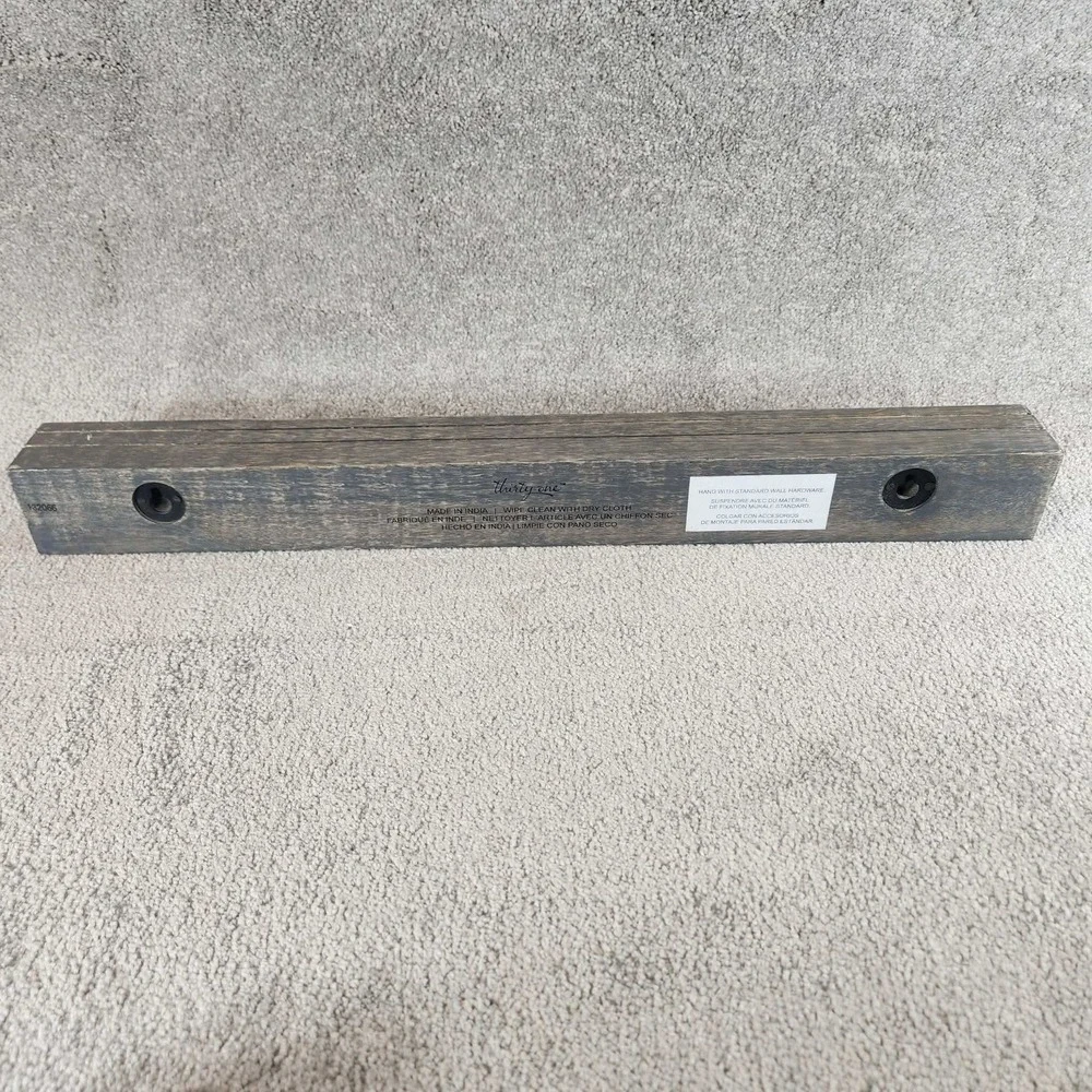 Thirty-One Wall Gallery Maine Wood Ledge Gray Rustic Farmhouse Home Decor 22in